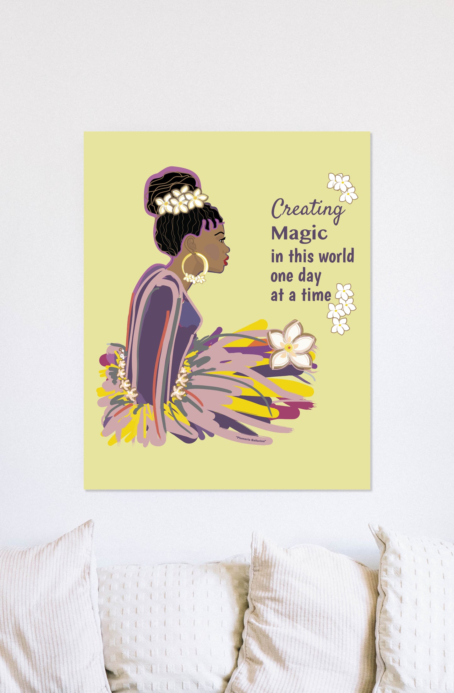 Plumeria Ballerina Poster